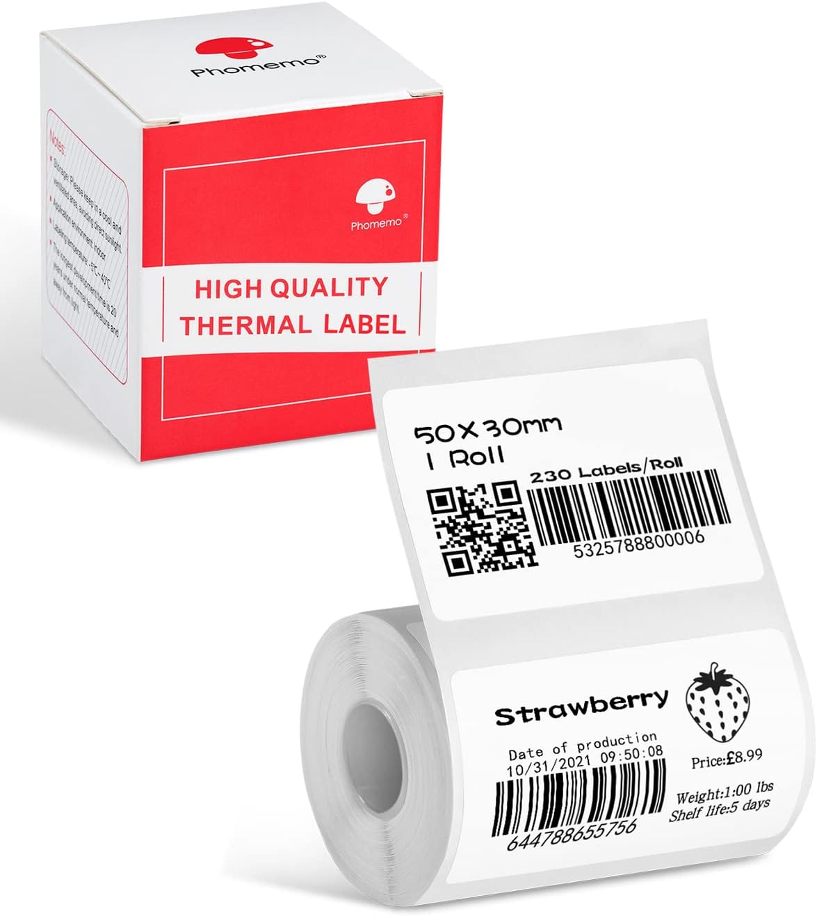 Phomemo Thermal Sticker Label Paper for M120/M110/M220/M250 Label Maker