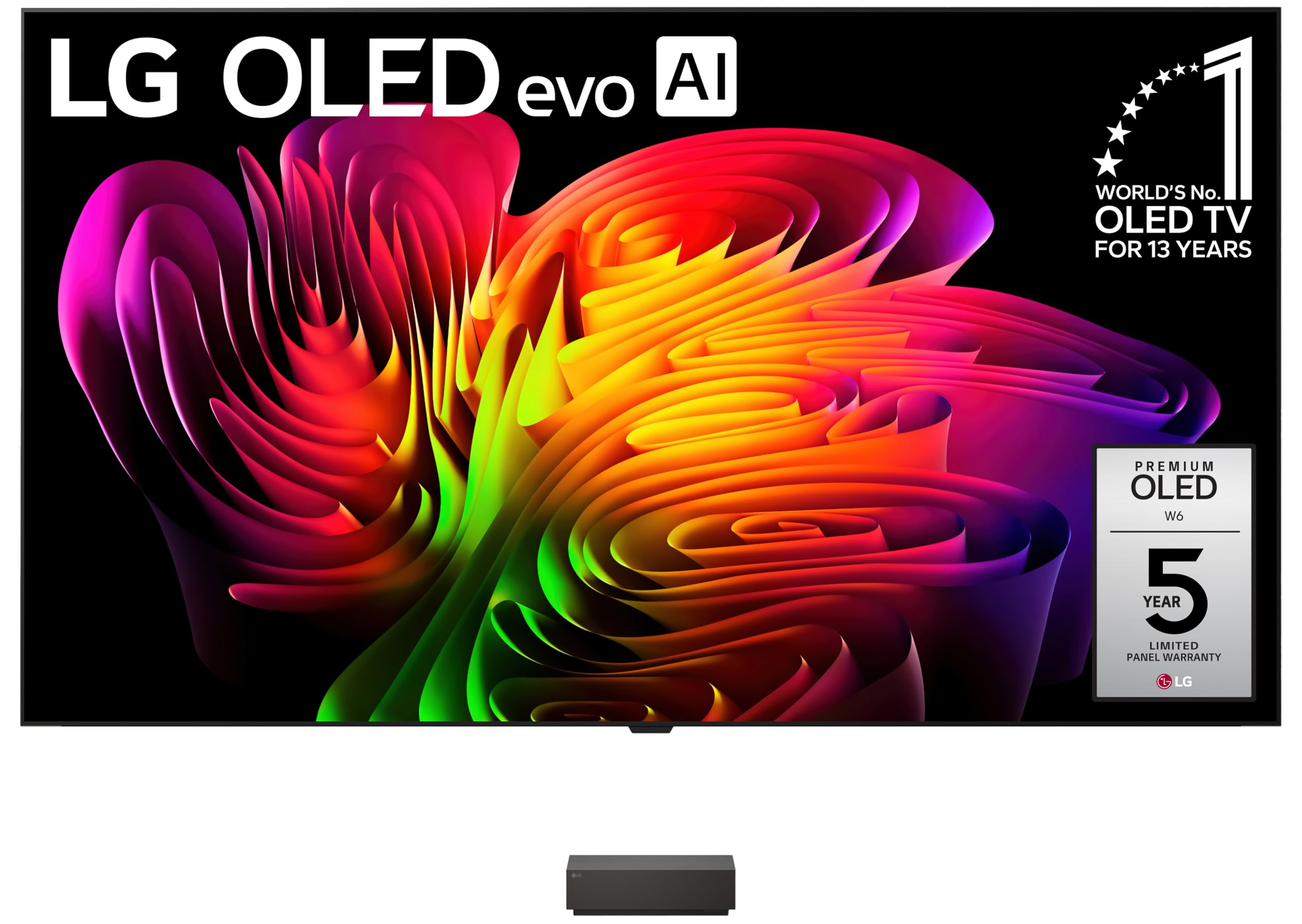 LG 83 inch Class LG OLED evo AI W6 4K Smart TV 2026 with Wallpaper Design